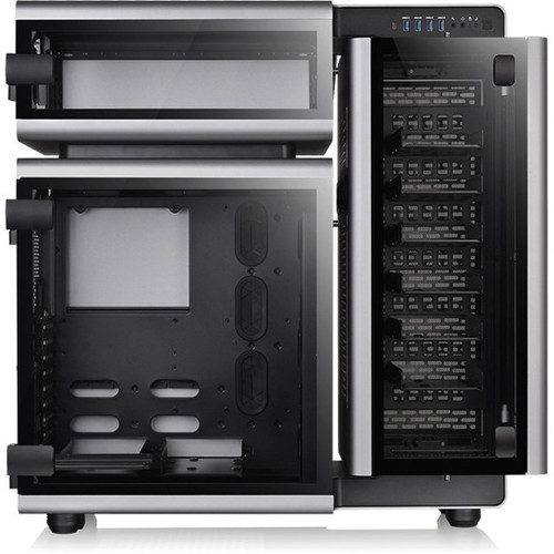Thermaltake Level 20 Tempered Glass Edition Full Tower Chassis - Super Tower - Space Gray, Black - SPCC, Aluminum, Tempered Glass - 10 (Fleet Network)