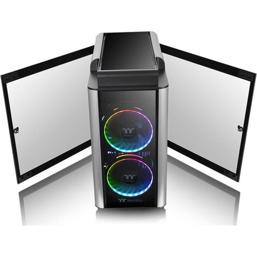 Thermaltake Level 20 GT RGB Plus Edition Full Tower Chassis - Full-tower - Black - SPCC, Tempered Glass - 7 x Bay - Mini ITX, Micro - (CA-1K9-00F1WN-01)