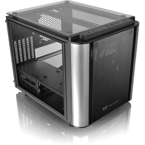 Thermaltake Level 20 VT Micro Chassis - Black - SPCC, Tempered Glass - 6 x Bay - Mini ITX, Micro ATX Motherboard Supported - 9 x - 3 x (Fleet Network)