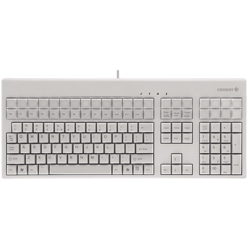 CHERRY G86-71400 Keyboard - Cable Connectivity - USB Interface - 131 Key(s) - English (US) - QWERTY Layout - Windows, Linux - Light (Fleet Network)