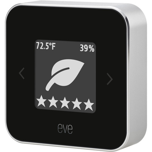 Eve - Room Indoor Air Quality Monitor - Indoor Air Quality Monitor for tracking VOC, temperature & humidity, display, no bridge Low (Fleet Network)
