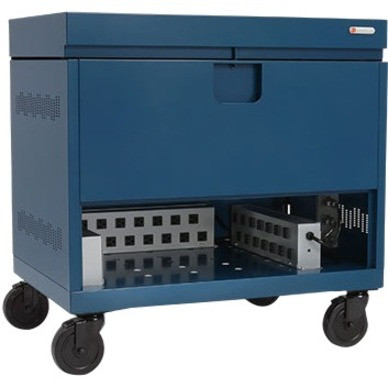 Bretford CUBE Toploader Cart - 4 Casters - 5" (127 mm) Caster Size - Steel - 34" Width x 23" Depth x 33" Height - Topaz - For 40 (Fleet Network)