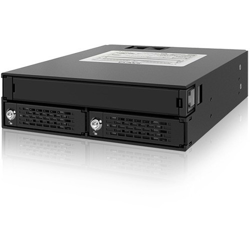 Icy Dock MB994IKO-3SB Drive Enclosure for 5.25" - Serial ATA/600 Host Interface Internal - Black - 2 x HDD Supported - 2 x SSD - 3 x - (Fleet Network)