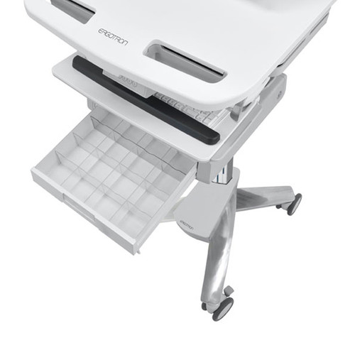 Ergotron SV44-23B2-1 StyleView Electric Lift Cart with LCD Pivot - LiFe Powered - 1 Tall Drawer - 33. 07 lb Capacity - Push/Pull Handle