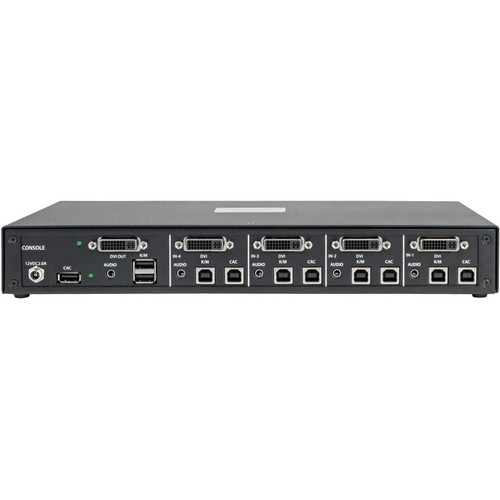 NIAP PP3.0 Certified 4 Port DVI I KVM Switch With Local Console And Expanded USB Options For Multi System Access B002-DV1AC4
