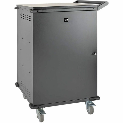 Tripp Lite by Eaton CSC45AC 45-Device AC Charging Station Cart, Black - 3 Shelf - Steel, Wood - 26" (661.42 mm) Width x 28.8" (732.54 (Fleet Network)