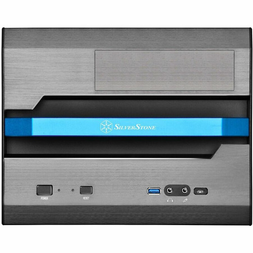 SilverStone Sugo Computer Case - Mini-tower - Black, Blue - Micro ATX, Mini ITX, Mini DTX Motherboard Supported - 1 x External 5.25" - (Fleet Network)