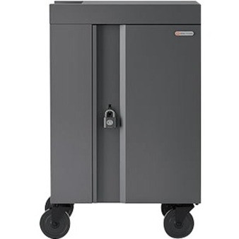 Bretford CUBE Cart Mini - 2 Shelf - Push/Pull Handle - 4 Casters - Steel - 24" Width x 21" Depth x 37.5" Height - Grass - For 20 (Fleet Network)