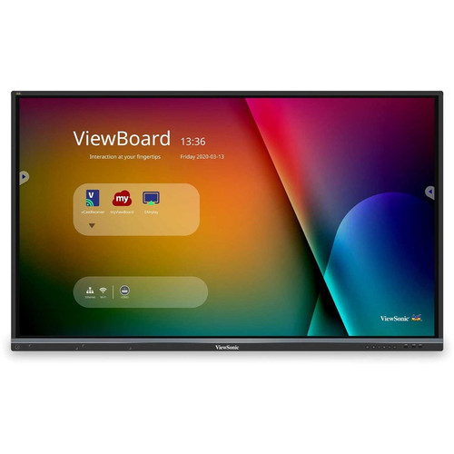 ViewSonic 65 Inch ViewBoard 4K Ultra HD Interactive Flat Panel Bundle LCD Cortex 2 GB IrDA GHz Mm IFP6550-E1