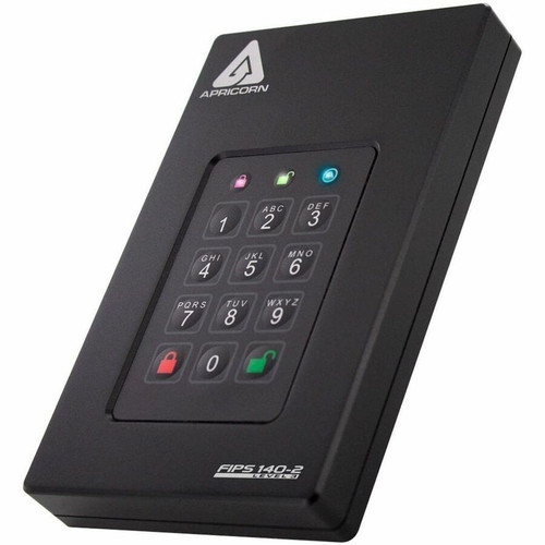 Apricorn AFL3-S2TB Aegis Fortress L3 2 TB External SSD - USB 3.0 Hardware Encrypted Portable Storage