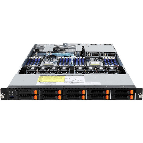 Gigabyte R181-Z92 1U Rackmount Barebone System - Dual EPYC Socket SP3128GB DDR4 - 32 Slots - 10 Bays - Gigabit Ethernet