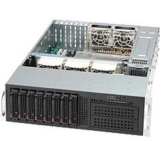 Supermicro SuperChassis 835TQC-R1K03B Server Case - Rack-mountable - Black - 3U - 11 x Bay - 2 x 1 kW - Power Supply Installed - EATX, (Fleet Network)