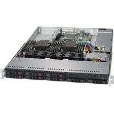Supermicro SuperChassis CSE-113AC2-605WB Server Case - Rack-mountable - Black - 1U - 8 x Bay - 1 x 600 W - Power Supply Installed - - (Fleet Network)