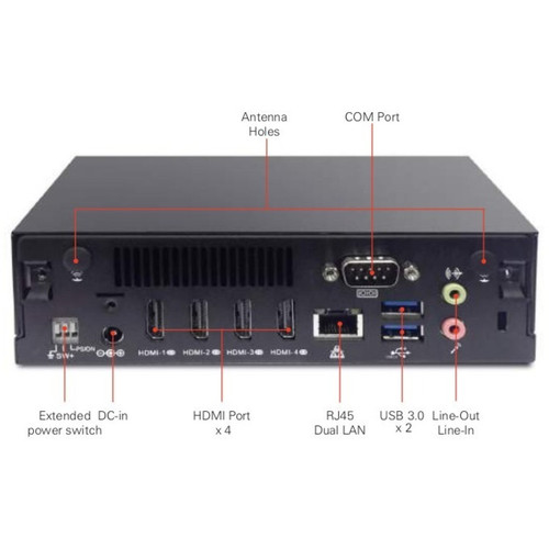 AOpen 91. DEL00. A0A0 Digital Engine DE6340 Desktop Computer - AMD Ryzen V1807B - 8GB DDR4 - 64GB SSD - Windows 10 IoT - Black - 90W