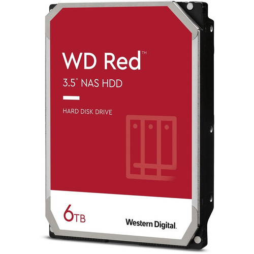 Western Digital Red WD60EFAX 6 TB Hard Drive - 3.5" Internal - SATA (SATA/600) - Storage System Device Supported - 5400rpm - 180 TB - (Fleet Network)
