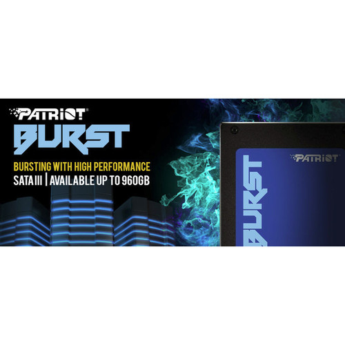 Patriot Memory Burst 960 GB Solid State Drive - 2.5" Internal - SATA (SATA/600) - 835 TB TBW - 560 MB/s Maximum Read Transfer Rate - 3 (PBU960GS25SSDR)