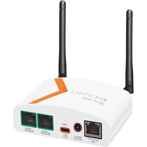 Lantronix GX 5150 MD IoT Gateway Device for the Medical Industry - 256 MB - Twisted Pair - 1 x Network (RJ-45) - 1 x USB - 2 x Serial (SGX51502M2ES)
