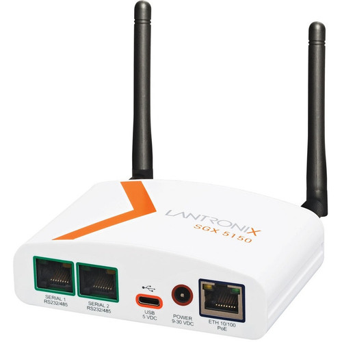 Lantronix SGX 5150 IoT Gateway Device - 256 MB - Twisted Pair - 1 x Network (RJ-45) - 1 x USB - 2 x Serial Port - 10/100Base-TX - Fast (SGX5150123US)