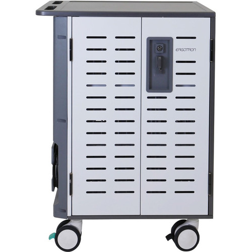 Ergotron Zip40 Charging Cart - 3 Shelf - 255 lb (115666.05 g) Capacity - 4 Casters - 5" (127 mm) Caster Size - Steel - 30" (762 mm) x (Fleet Network)