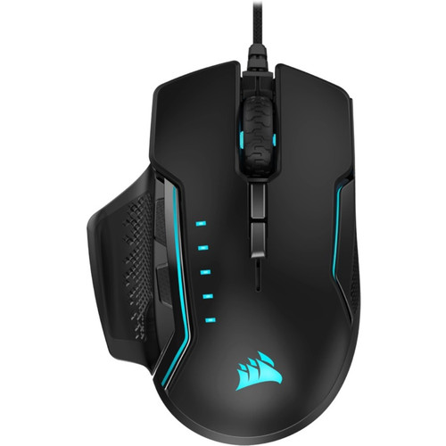 Corsair GLAIVE RGB PRO Gaming Mouse - Black - Optical - Cable - Black - USB 2.0 - 18000 dpi (Fleet Network)