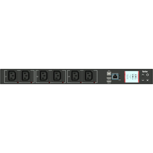 Raritan PX3-5543R 6-Outlets PDU - Monitored - IEC 60309 3P+N+E 6h 16A (4P5W) - 6 x IEC 60320 C13 - 400 V AC - Network (RJ-45) - 1U - - (Fleet Network)