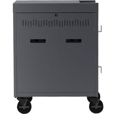 Bretford TVC32USBC-ORC Pre-wired CUBE Cart - 2-Shelf Steel Charging Cart for 32 Notebooks/Tablets - Orchid Color with 5" Casters