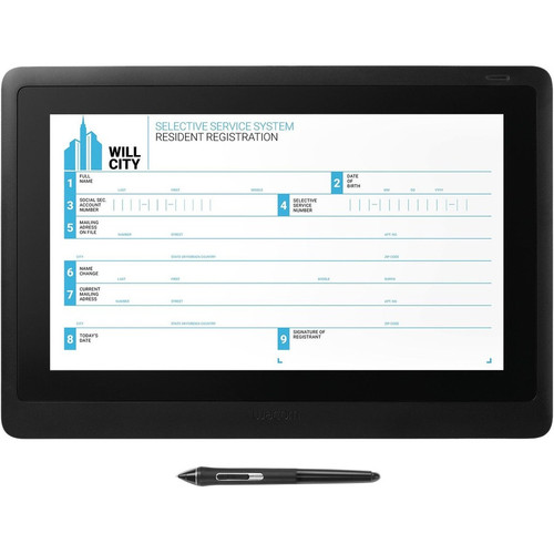 Wacom DTK-1660E FHD Interactive Pen Display - Graphics Tablet - 15.6" (396.24 mm) LCD - 13.55" (344.20 mm) x 7.62" (193.60 mm) - 5080 (Fleet Network)