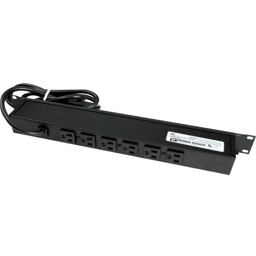 Wiremold Perma Power 6-Outlet Surge Supressor/Protector - 6 x NEMA 5-15R - 120 V AC Input - Telephone/Cable - 5.9 ft (Fleet Network)