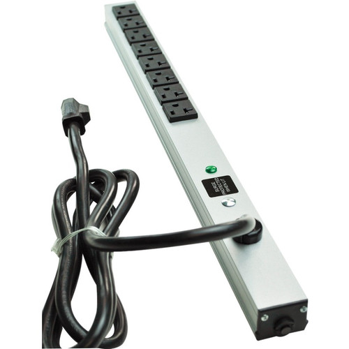 Wiremold CabinetMATE 8-Outlet Surge Suppressor/Protector - 8 x NEMA 5-20R - 120 V AC Input - 6 ft (Fleet Network)