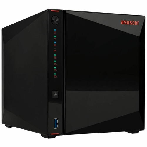 Asustor AS5304T - 4 Bay NAS, Intel Celeron Quad-Core, 2 2.5GbE Ports, 4GB RAM DDR4, Gaming Network Attached Storage, Personal Private (Fleet Network)