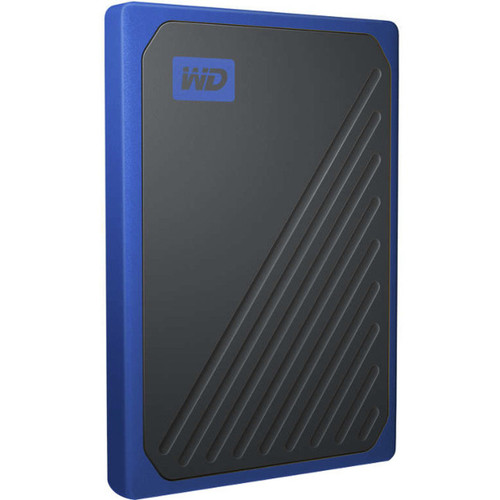 WD My Passport Go WDBMCG5000ABT-WESN 500 GB Portable Solid State Drive - External - Black, Cobalt - USB 3.0 - 3 Year Warranty (WDBMCG5000ABT-WESN)