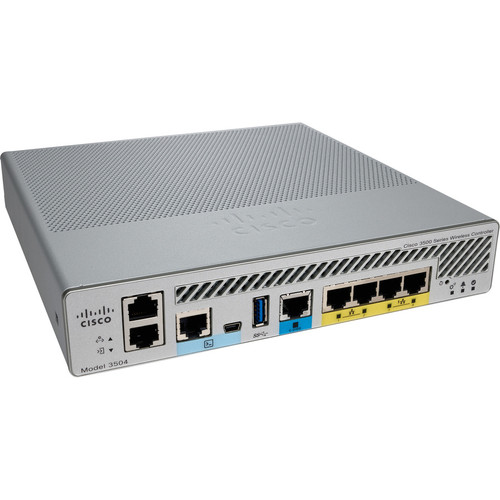 Cisco AIR-CT3504-K9-RF 3504 Wireless LAN Controller - IEEE 802. 11ac - 5 & 2. 40 GHz - 5x Gigabit Ethernet Ports - Management Port