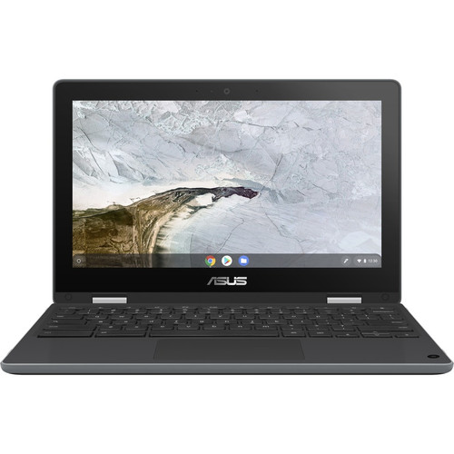 Asus C214MA-Q1-CB Chromebook Flip 11. 6" HD Convertible Laptop - Intel Celeron N4000 - 4GB RAM - 32GB Flash - Dark Gray