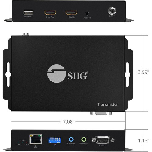 SIIG HDMI 2.0 Over IP Matrix And Video Wall Transmitter For Network CATx Signal Extension 394 Ft Device Output Input Range Mm X CE-H25211-S1