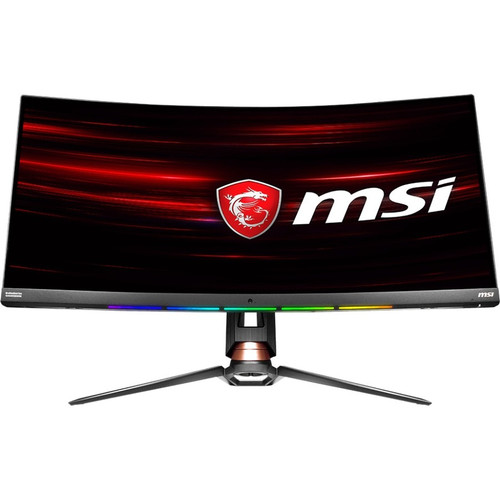 MSI Optix MPG341CQR 34" Class Webcam UW-QHD Curved Screen Gaming LCD Monitor - 21:9 - Gray - 34" Viewable - Vertical Alignment (VA) - (Fleet Network)