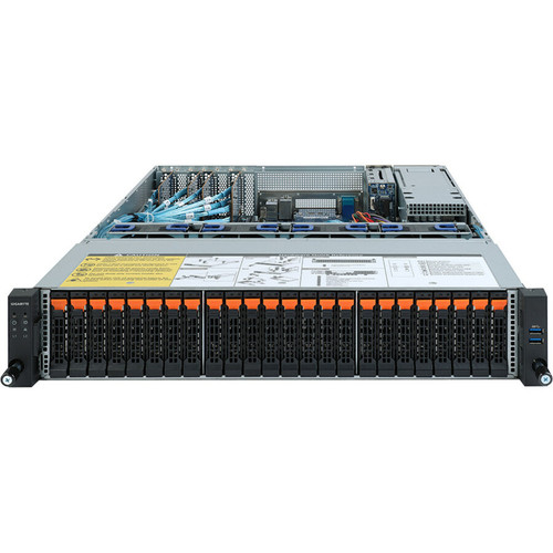 Gigabyte R272-Z32 2U Rackmount Server Barebone - AMD EPYC SP3 Socket - 128GB DDR4 - 24-Bay NVMe - Dual PSU