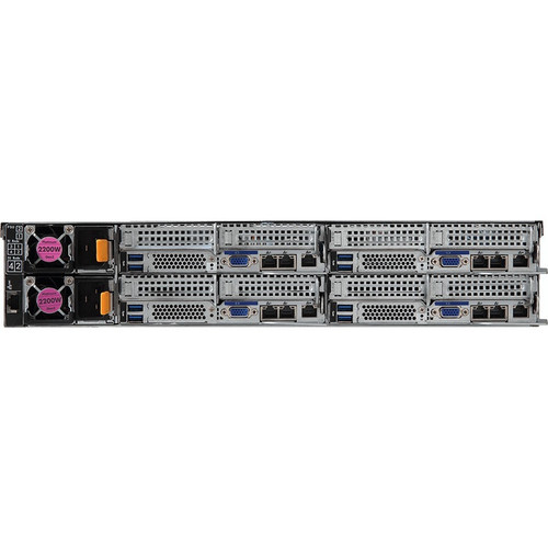 Gigabyte H262-Z61 Rackmount Server Barebone System - 2U 4 Nodes - Dual Socket SP3128GB DDR4 - AMD EPYC Support