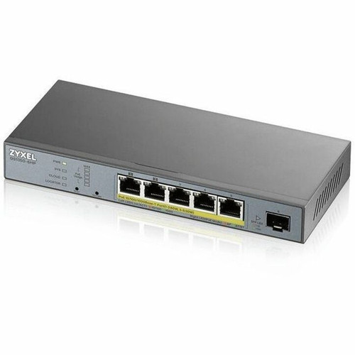ZyXEL GS1350-6HP 5-Port Gigabit Smart Managed PoE+ Switch with 60W Budget - 1 SFP Slot & Wall Mount