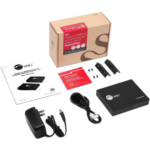SIIG HDMI 2.0 Over IP Extender Matrix With IR Encoder Transmitter 1 Input Device 393.70 Ft Range Mm TX X CE-H25B11-S1