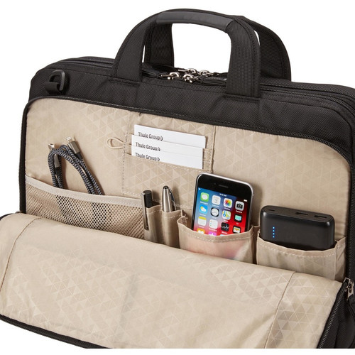 Case Logic NOTIBT-116 Carrying Case (Briefcase) for 15.6" (396.24 mm) Notebook - Black - Impact Resistant - Nylon Body - Checkpoint - (3204199)
