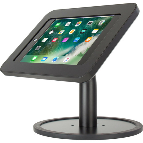 The Joy Factory KAA112B Elevate II Countertop Kiosk for iPad 10. 2" 7th Gen - Black - 12" Square - Key Lock & Cable Management