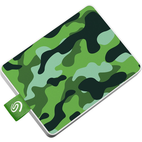 Seagate One Touch STJE500407 500 GB Portable Solid State Drive - External - Camo Green - Notebook Device Supported - USB 3.0 - Retail (Fleet Network)