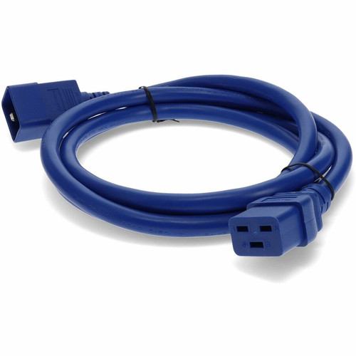 AddOn Standard Power Cord - For Computer - 12 Gauge - 230 V AC / 10 A - Blue - 7 ft Cord Length - IEC 60320 C19 / IEC 60320 C20 - 1 (Fleet Network)