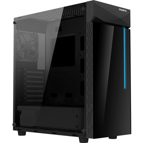 Gigabyte GB-C200G Computer Case - Mid-tower - Black - Steel, Glass, Plastic - 4 x Bay - 0 - Mini ITX, Micro ATX, ATX Motherboard - 6 x (Fleet Network)