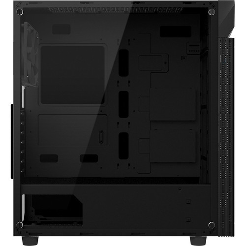 Gigabyte GB-C200G Computer Case - Mid-tower - Black - Steel, Glass, Plastic - 4 x Bay - 0 - Mini ITX, Micro ATX, ATX Motherboard - 6 x (Fleet Network)