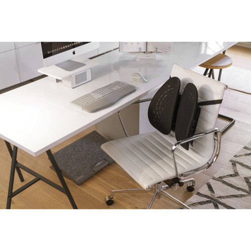 Kensington K55464NA WarmView Wellness Monitor Stand with Ceramic Heater - Supports Up to 27" Screens - 200 lb Capacity - Ergonomic Desktop Design
