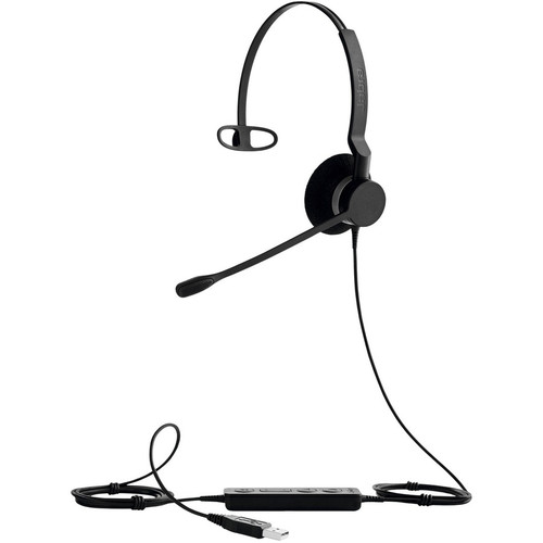 Jabra BIZ 2300 USB MS Wired Mono Headset - Mono - USB - Wired - Over-the-head - Monaural - Supra-aural - Noise Cancelling Microphone (Fleet Network)