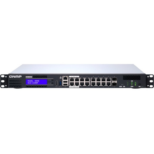 QNAP QGD-1600P-8G Ethernet Switch - 16 Ports - Manageable - 3 Layer Supported - Modular - 2 SFP Slots - Optical Fiber, Twisted Pair - (Fleet Network)