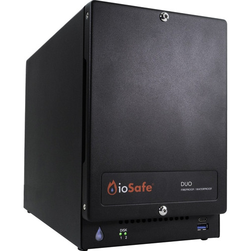 ioSafe Duo DAS Storage System - 2 x HDD Supported - 28 TB Supported HDD Capacity - 0 x HDD Installed - RAID Supported - 0, 1, JBOD - 2 (Fleet Network)