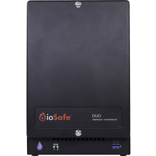 ioSafe Duo 8TB RAID 1 USB 3.2 Fireproof/Waterproof Desktop Hard Drive - 2 x HDD Supported - 8 TB Supported HDD Capacity - RAID - 0, 1, (Fleet Network)